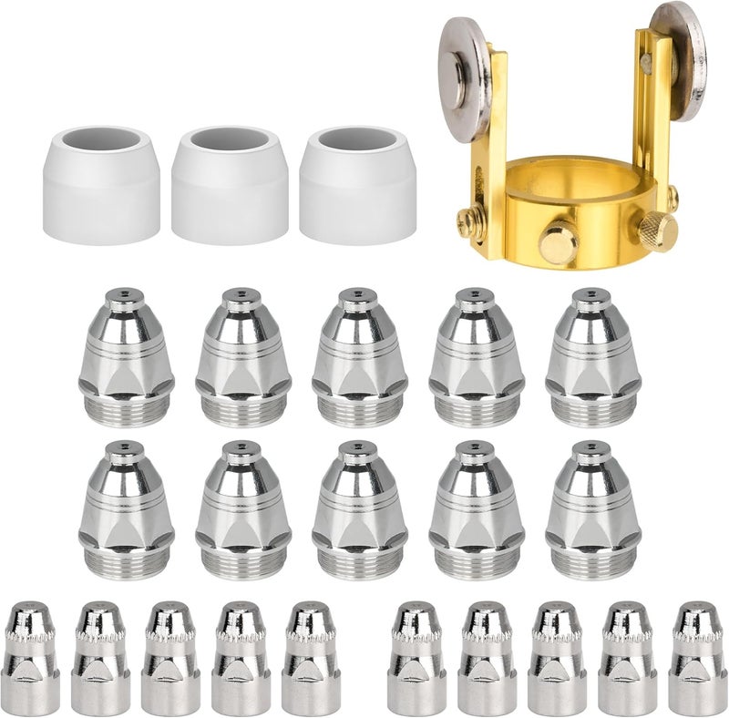 bestarc P-80 Plasma Cutter Torch Consumables, 24Pcs 1.5mm Cutting Torch Nozzle Tips Electrode Kits, For BTC800DP Plasma Cutter - Image 1